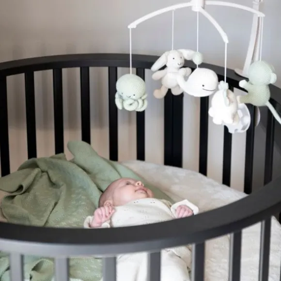Baby's Only Animals Muziekmobiel - Laurel Green / Warm Linen