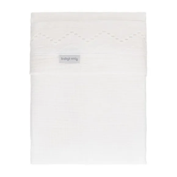 Baby's Only Calm Broderie Wieglaken - 80 x 100 cm - Wit