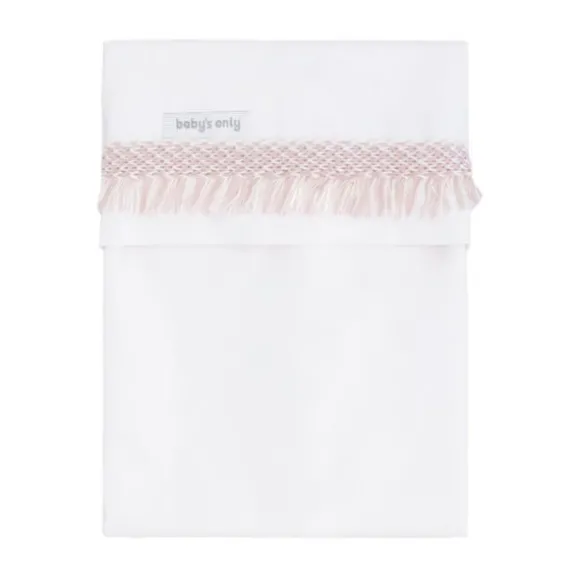 Baby's Only Happiness Wieglaken Gebreide Bies - Oud Roze / Ecru