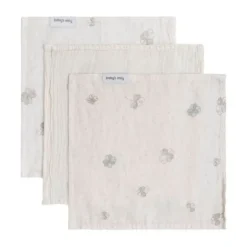 Baby's Only Tender Monddoekje - 3-Pack - 30x30cm - Beige / Linen