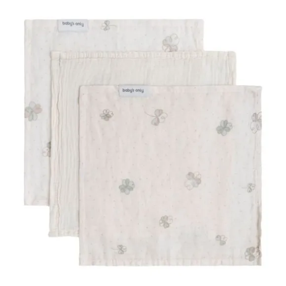 Baby's Only Tender Monddoekje - 3-Pack - 30x30cm - Beige / Linen