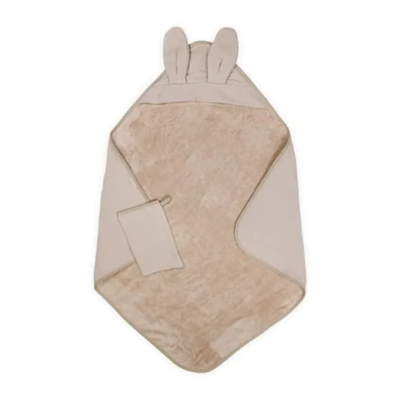 Bamboom Badcape met Washand - Duo Set Waffle - 75x75 cm