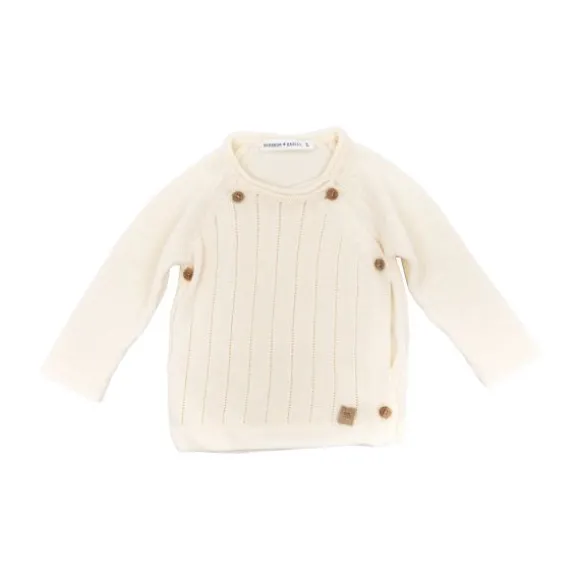 Bamboom Knitted Trui Met Overslag Wit 1 Mnd