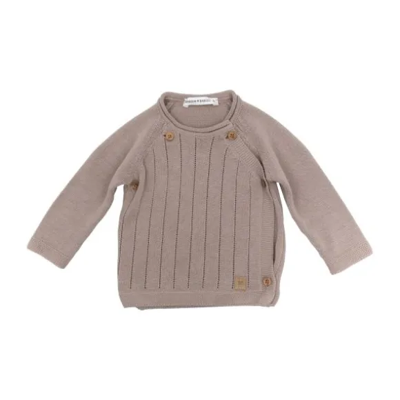 Bamboom Knitted Trui Met Overslag Wit 1 Mnd