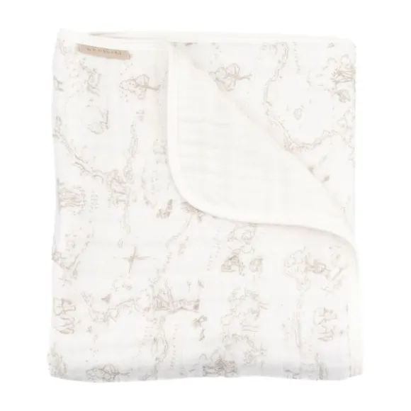 Bamboom Ledikantdeken Nuvola - Boomy's world Oyster grey - 100x150 cm