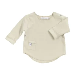 Bamboom T-shirt Lange Mouw - 1 Mnd - Light Khaki