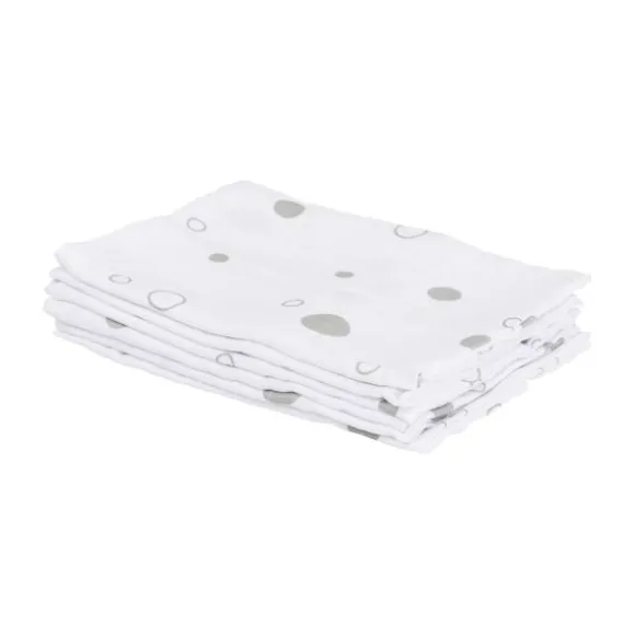 Basicline Bubble Monddoek Grey 3 Stuks