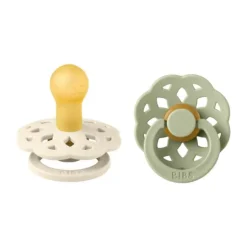 BiBs Boheme Fopspeen Ivory / Sage 0-6 Mnd 2 Stuks