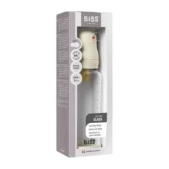 BIBS Fles - Medium Flow - 240 ml - Glas/Latex - Ivory