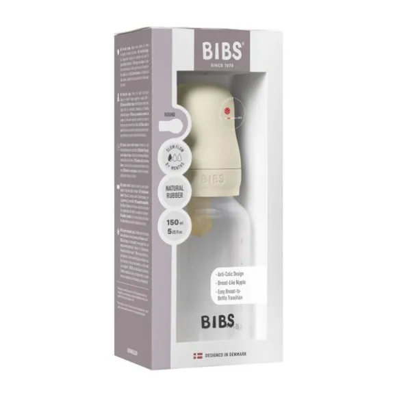 Bibs Fles - Slow Flow - 150 ml - Latex - Ivory