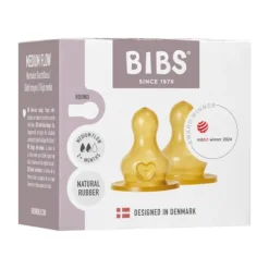 BIBS Flesspeen Rond - Medium Flow - 2 Pack - Latex