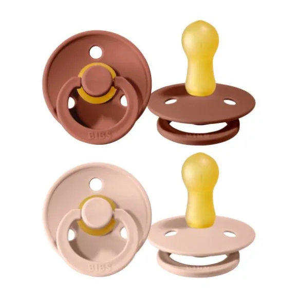 BiBs Fopspeen Dark Oak / Ivory 0-6 Mnd 2 Stuks