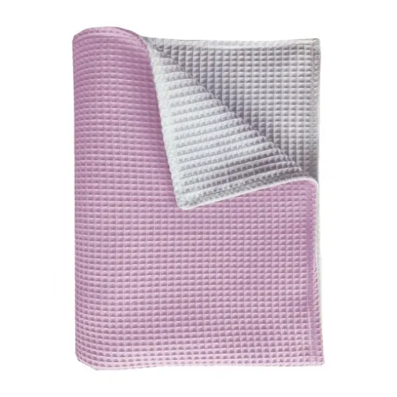 Bink Bedding Pique Ledikantdeken Dusty / Wit 100 x 150 cm