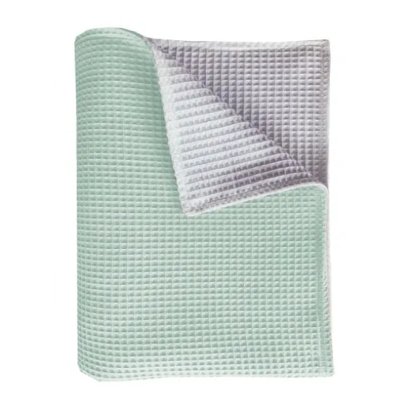 Bink Bedding Pique Ledikantdeken Dusty / Wit 100 x 150 cm