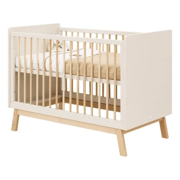 Bopita Babykamer Lines - Dune / Naturel | Ledikant 60 x 120 cm + Commode
