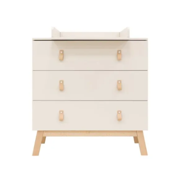 Bopita Babykamer Lines - Dune / Naturel | Ledikant 60 x 120 cm + Commode