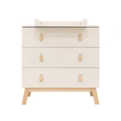 Bopita Babykamer Lines - Dune / Naturel | Ledikant 60 x 120 cm + Commode
