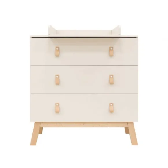 Bopita Babykamer Lines - Dune / Naturel | Ledikant 60 x 120 cm + Commode