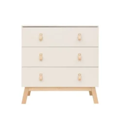 Bopita Babykamer Lines - Dune / Naturel - 2-delig - Bed 70 x 140 cm + Commode