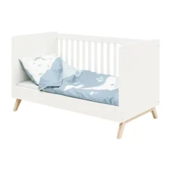 Bopita Fenna Babykamer Wit / Naturel | Bed 70x140 cm + Commode + Kast