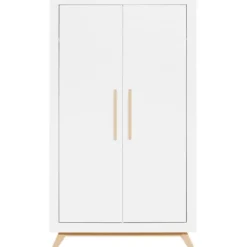 Bopita Fenna Kledingkast Wit / Naturel 2-Deurs