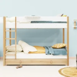 Bopita Lucas Bed - 90 x 200 cm - Wit / Naturel