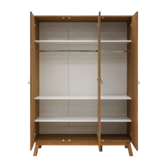 Bopita Senna Kledingkast 3-Deurs - Rose / Wood