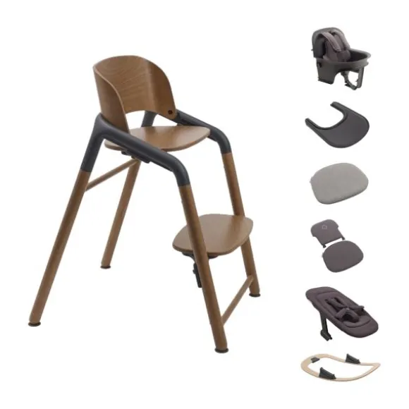 Bugaboo Giraffe Kinderstoel Ultimate Bundel – Wood/Grey