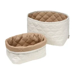 Cam Cam Copenhagen Classic Stripes Opbergmand - 2 Stuks - Camel