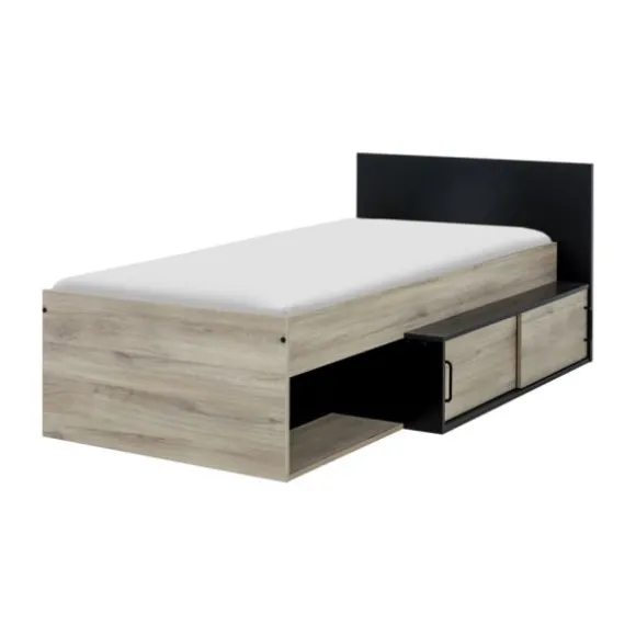 Diagone Erque 1-Persoons Bed - 90x200 cm - Eiken Krönberg Licht