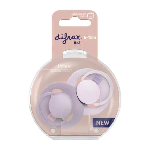 Difrax Dynamic Lovi Prime Fopspeen - 6-18M - 2st. - Lilac/Violet