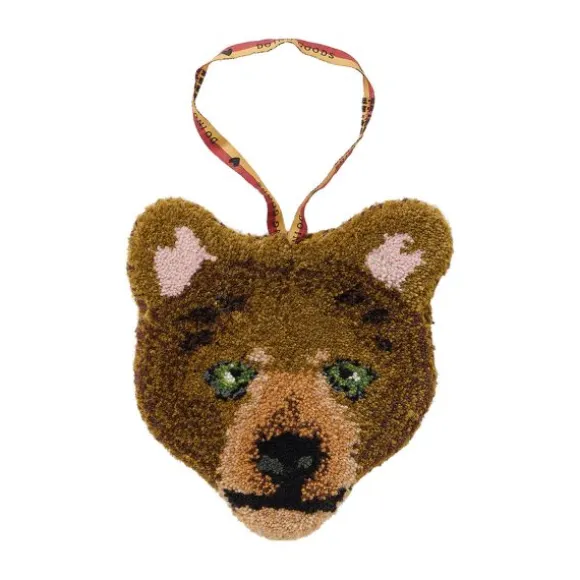 Doing Goods Wandhanger - Tapis Amis - Archie Geruite Beer Dierenkop