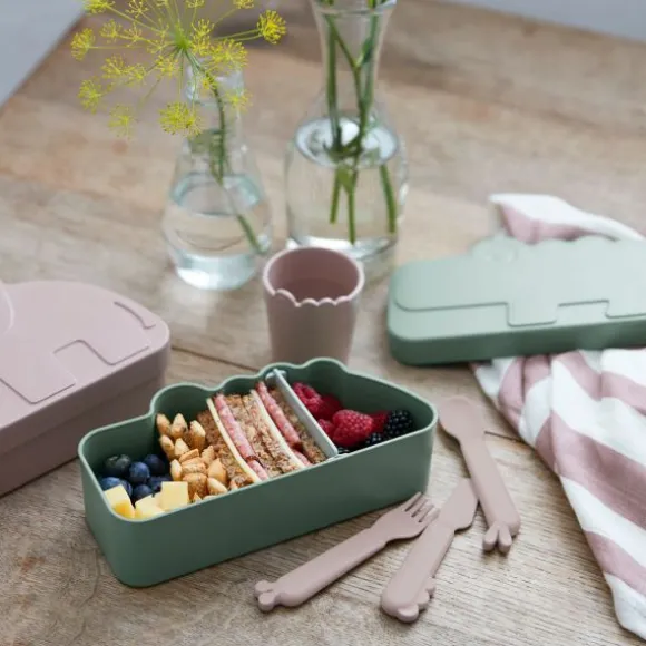 Done By Deer Croco Lunchbox Green