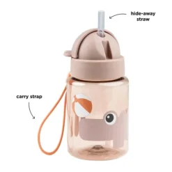 Done By Deer Drinkfles Met Rietje - Tiny Farm - Blue