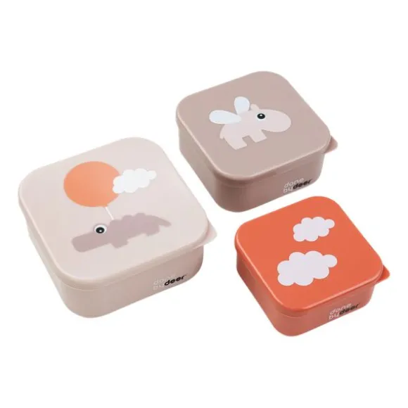 Done By Deer Happy Clouds Snackbox Green 3 Stuks