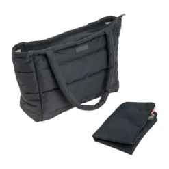 Done By Deer Quilted Changing Tote Bag Black