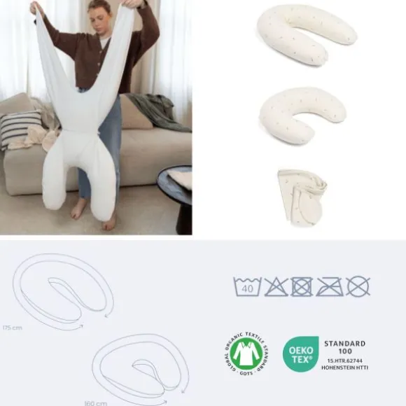 Doomoo Voedingskussen Twisty 2-in-1 - Petals Latte