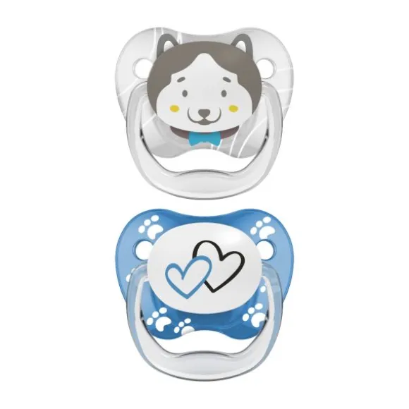 Dr. Brown's Animal Faces Fopspeen Fase 2 Blauw