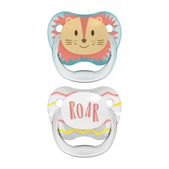 Dr. Brown's Animal Faces Fopspeen Fase 1 Turquoise / Grijs