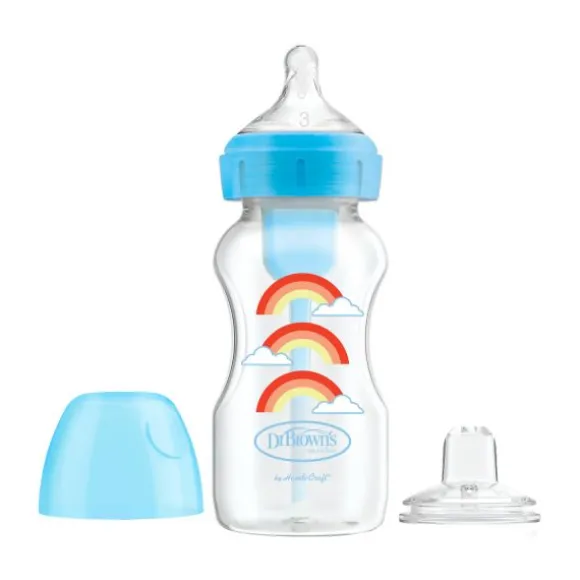 Dr. Brown’s Options+ Starter Kit Fles / Sippy Blauw 270 ml