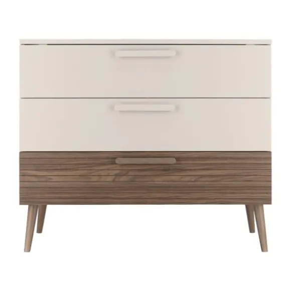 Europe Baby Sev Commode - Oatmeal/Walnoot