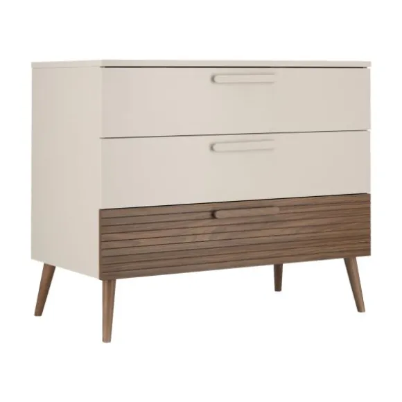 Europe Baby Sev Commode - Oatmeal/Walnoot