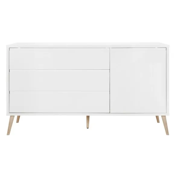 Europe Baby Sterre Babykamer Wit / Naturel | Ledikant 60 x 120 cm + Commode