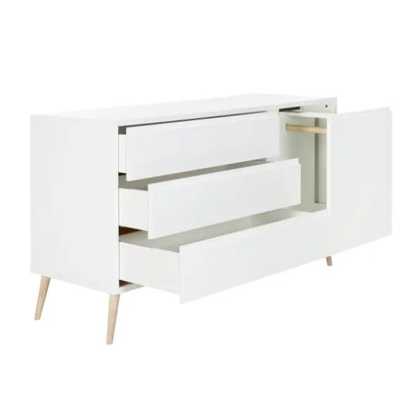 Europe Baby Sterre Babykamer Wit / Naturel | Ledikant 60 x 120 cm + Commode