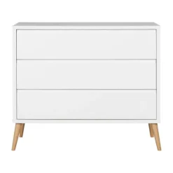 Europe Baby Sterre Babykamer Wit / Naturel | Ledikant 60 x 120 cm + Commode
