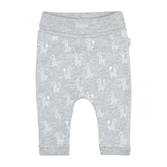 Feetje AOP Giraffe Broekje Grijs Melange Mt. 56