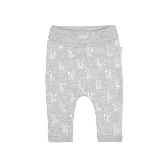 Feetje AOP Giraffe Broekje Grijs Melange Mt. 56