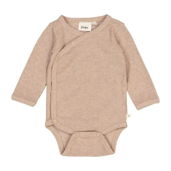 Feetje The Magic is in You Rib Wikkelromper – Mt. 50 - Taupe Melange