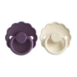 FRIGG Daisy Fopspeen - 6-18 Mnd - 2 Stuks - Latex - Violet Dream / Lilac