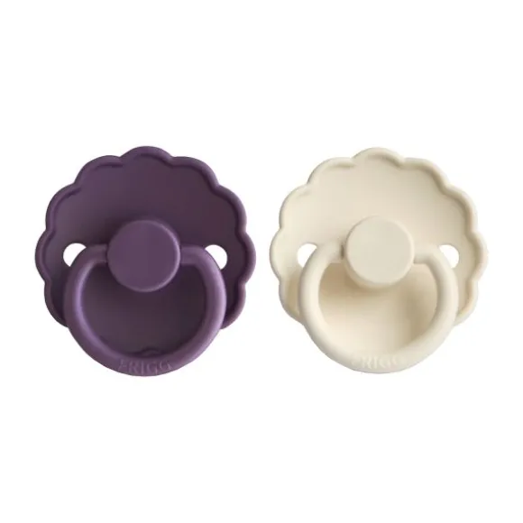 FRIGG Daisy Fopspeen - 6-18 Mnd - 2 Stuks - Latex - Violet Dream / Lilac